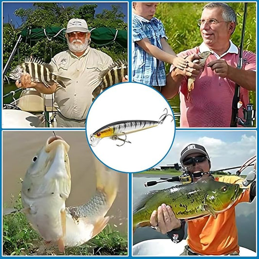 5 Pieces Metal Fishing Lures Artificial Baits Sea Fishing for Trout, Perch, Pike, Perch