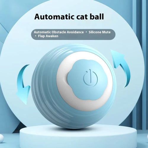 Interactive Automatic Rolling Cat Toy Ball | USB Rechargeable Smart Pet Ball with Obstacle Avoidance | Keep Cats Active & Entertained