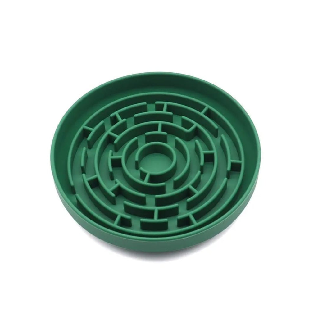Spiral Maze Slow Feeder Bowl - Dogs & Cats Silicone Pet Dish