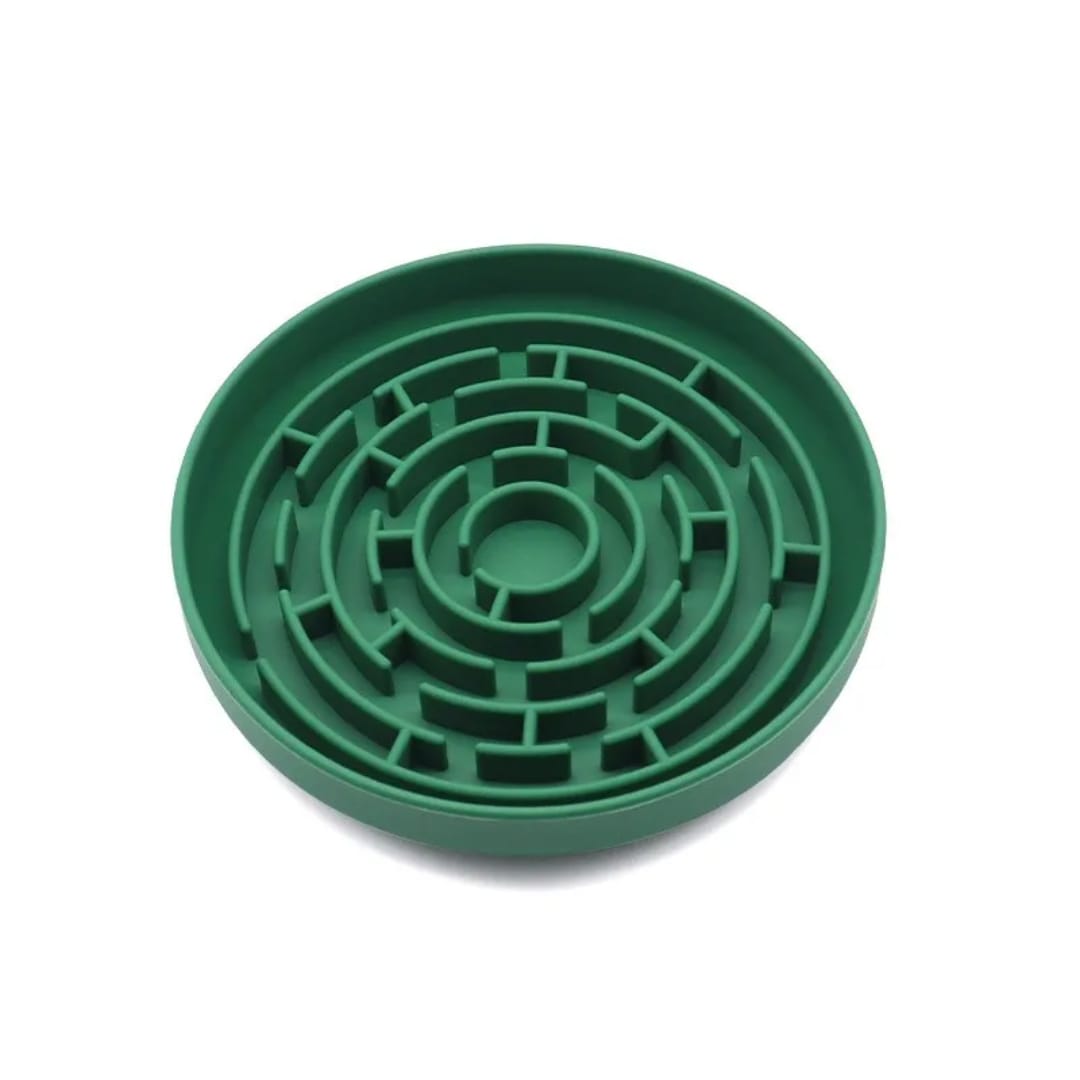 Spiral Maze Slow Feeder Bowl - Dogs & Cats Silicone Pet Dish
