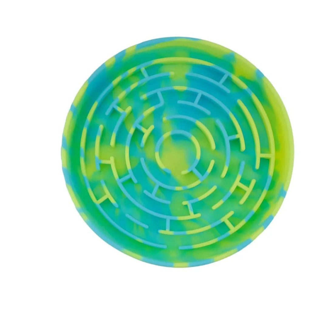 Spiral Maze Slow Feeder Bowl - Dogs & Cats Silicone Pet Dish