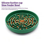 Spiral Maze Slow Feeder Bowl - Dogs & Cats Silicone Pet Dish