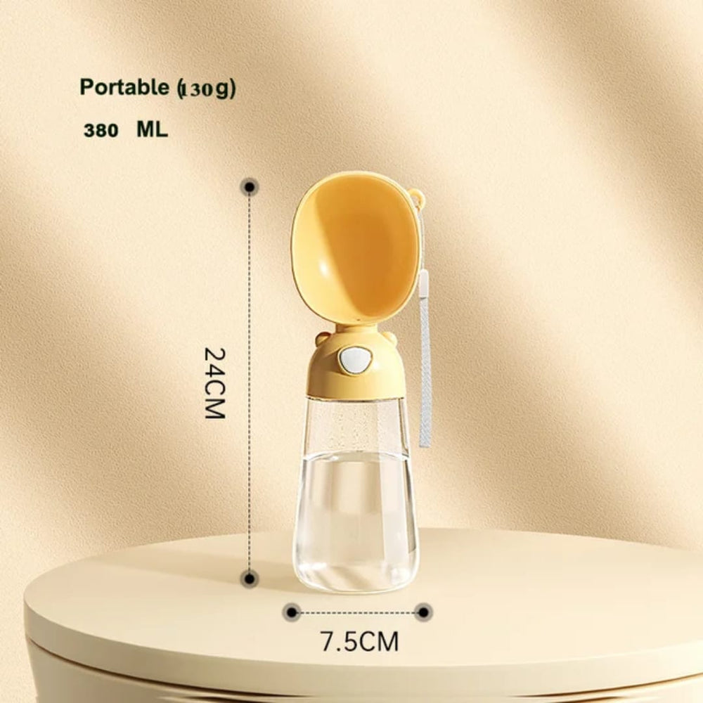Portable Pet Water Bottle with Food Container | Travel Dog & Cat Water Dispenser | 2-in-1 On-the-Go Pet Care Bottle