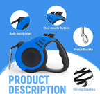 16FT Retractable Dog Leash with Non-Slip Handle