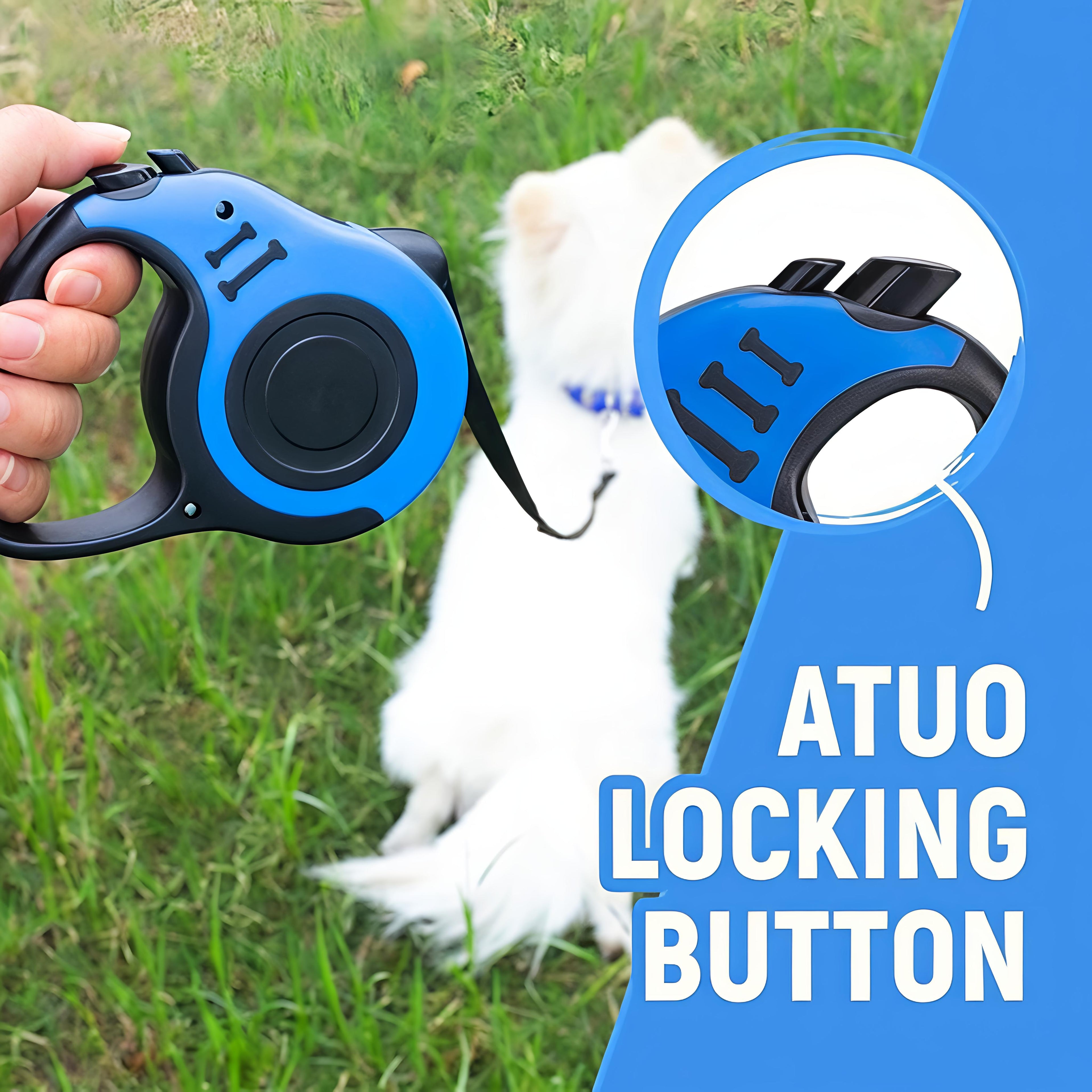16FT Retractable Dog Leash with Non-Slip Handle